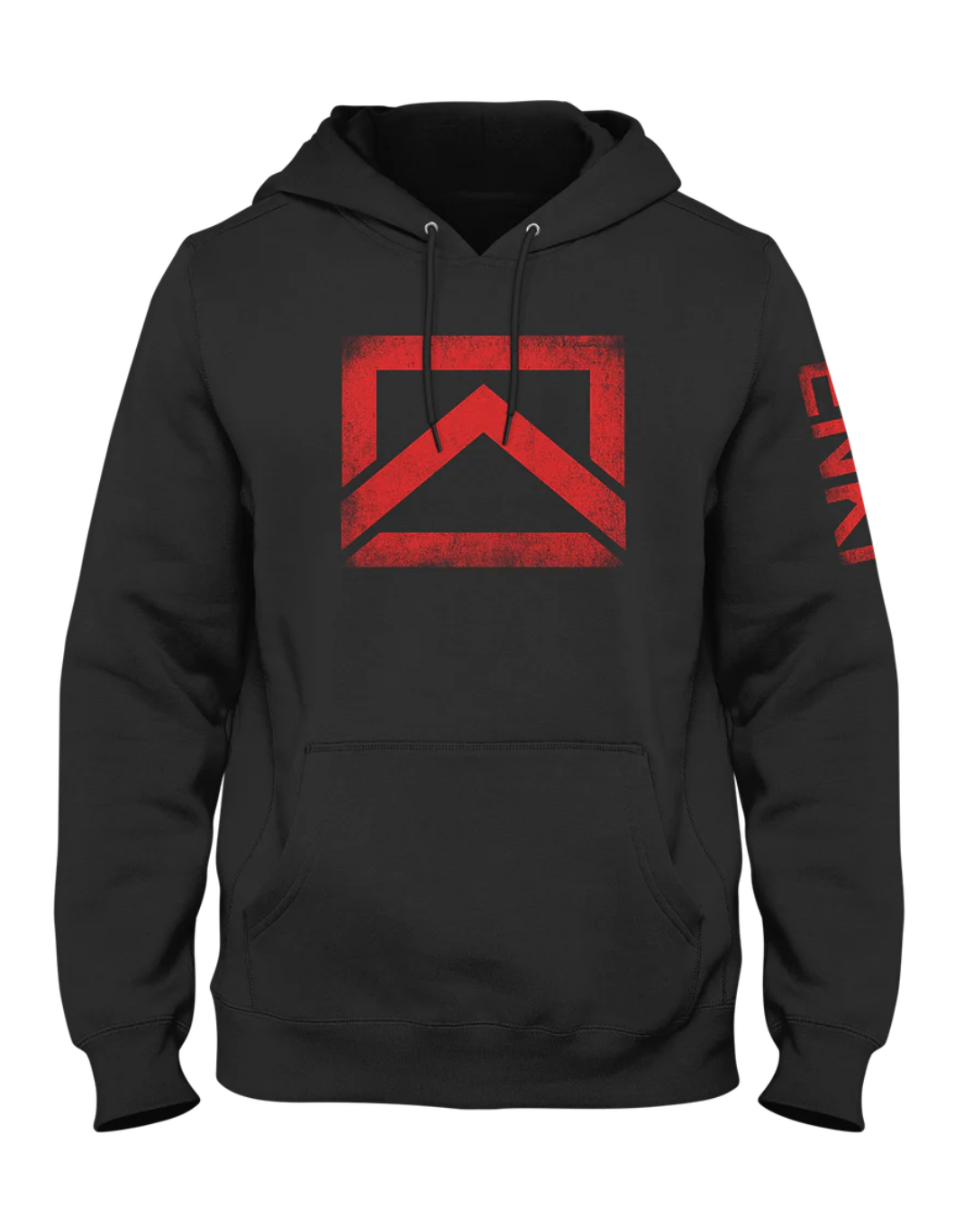 ENKI Icon- Heavyweight Hoodie- Red Logo